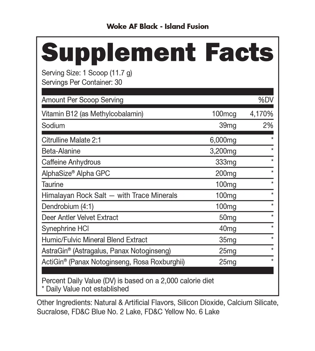 Woke AF - High Stimulant Pre-Workout