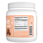 Container ofibe collagen supplement with label showing supplement facts.