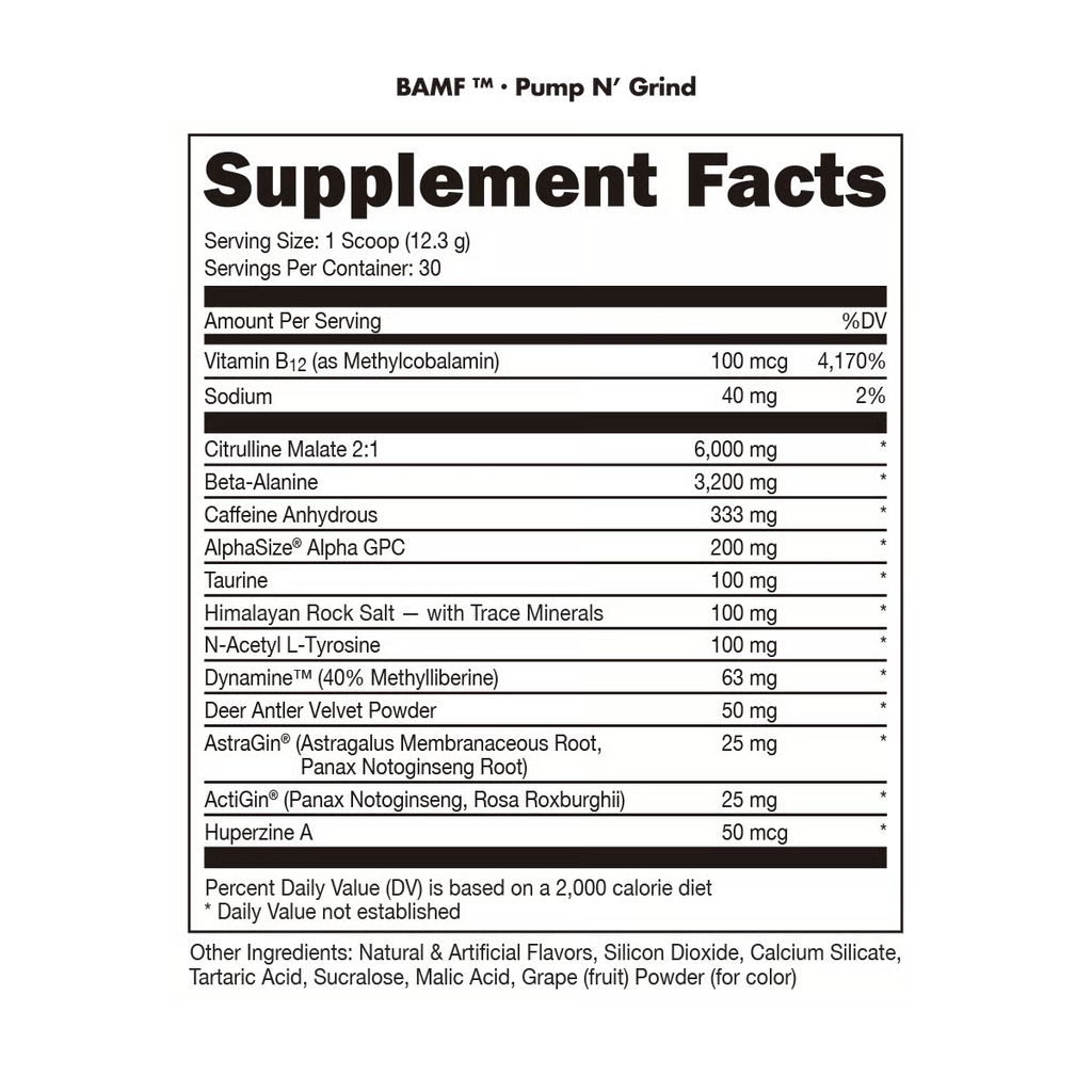 BAMF - High Stimulant Nootropic Pre-Workout