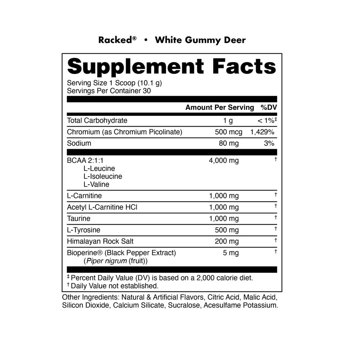 Racked BCAA Suppliment