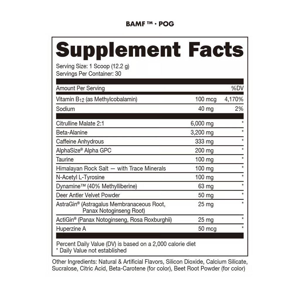 BAMF - High Stimulant Nootropic Pre-Workout