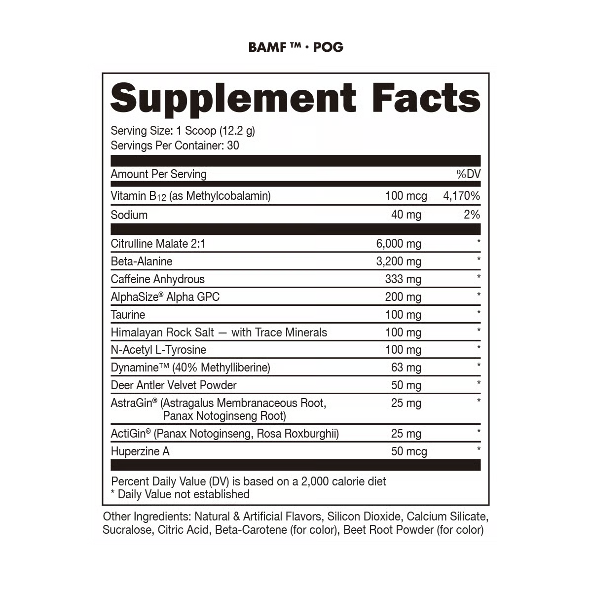 BAMF - High Stimulant Nootropic Pre-Workout