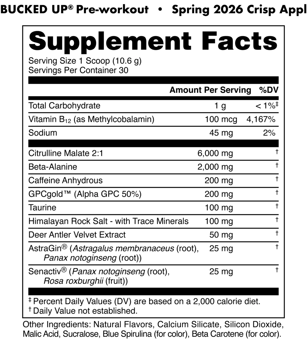 Bucked Up Preworkout