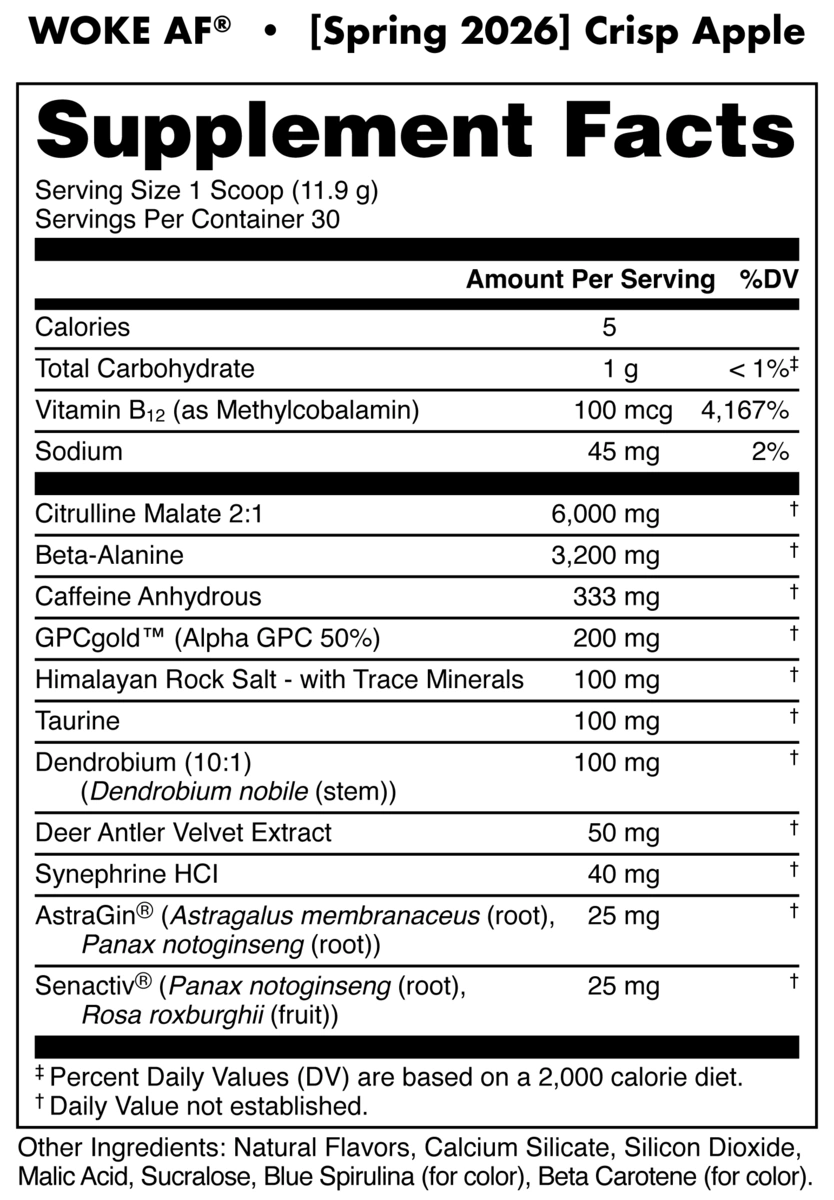 Woke AF - High Stimulant Pre-Workout