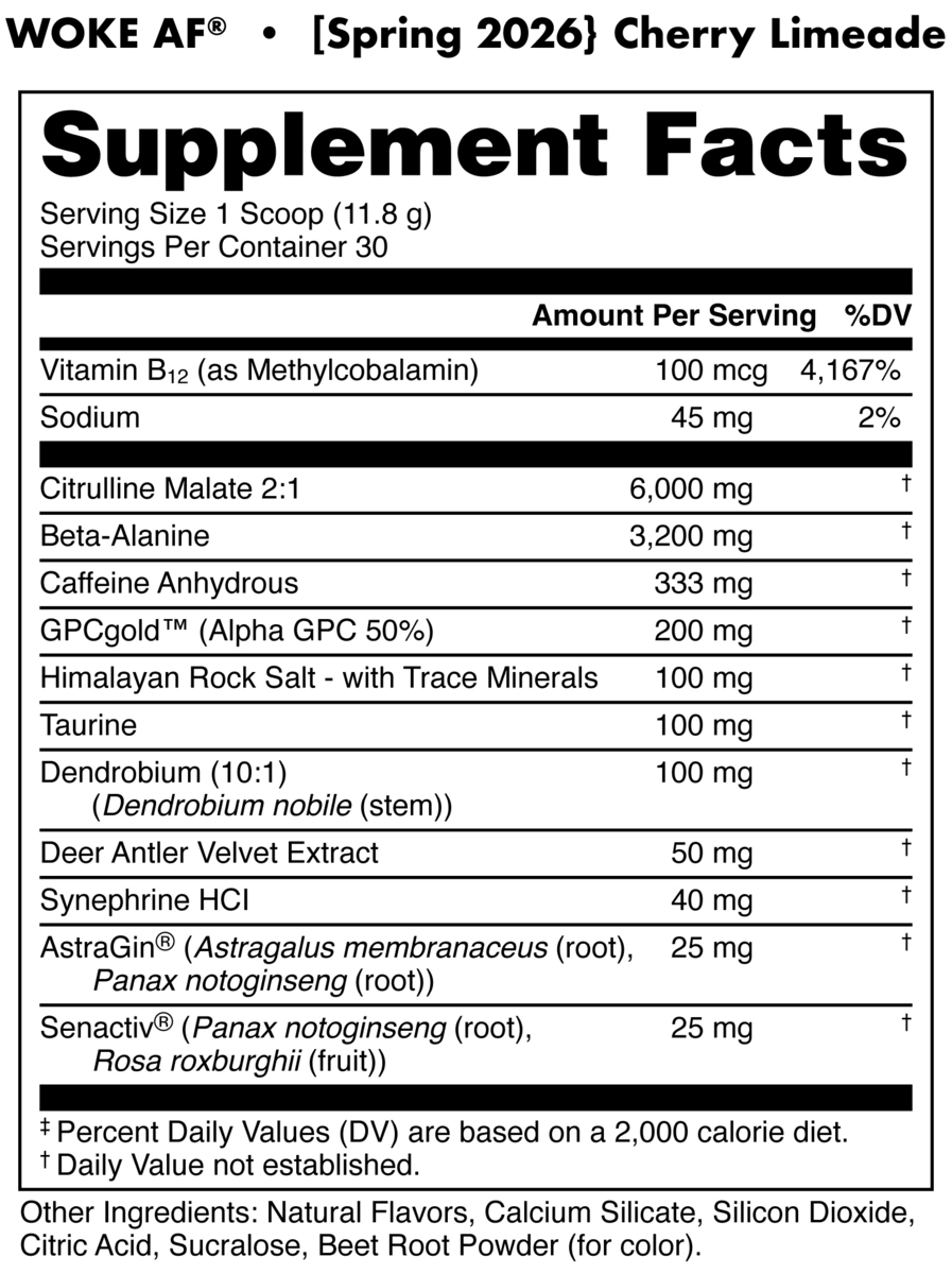 Woke AF - High Stimulant Pre-Workout
