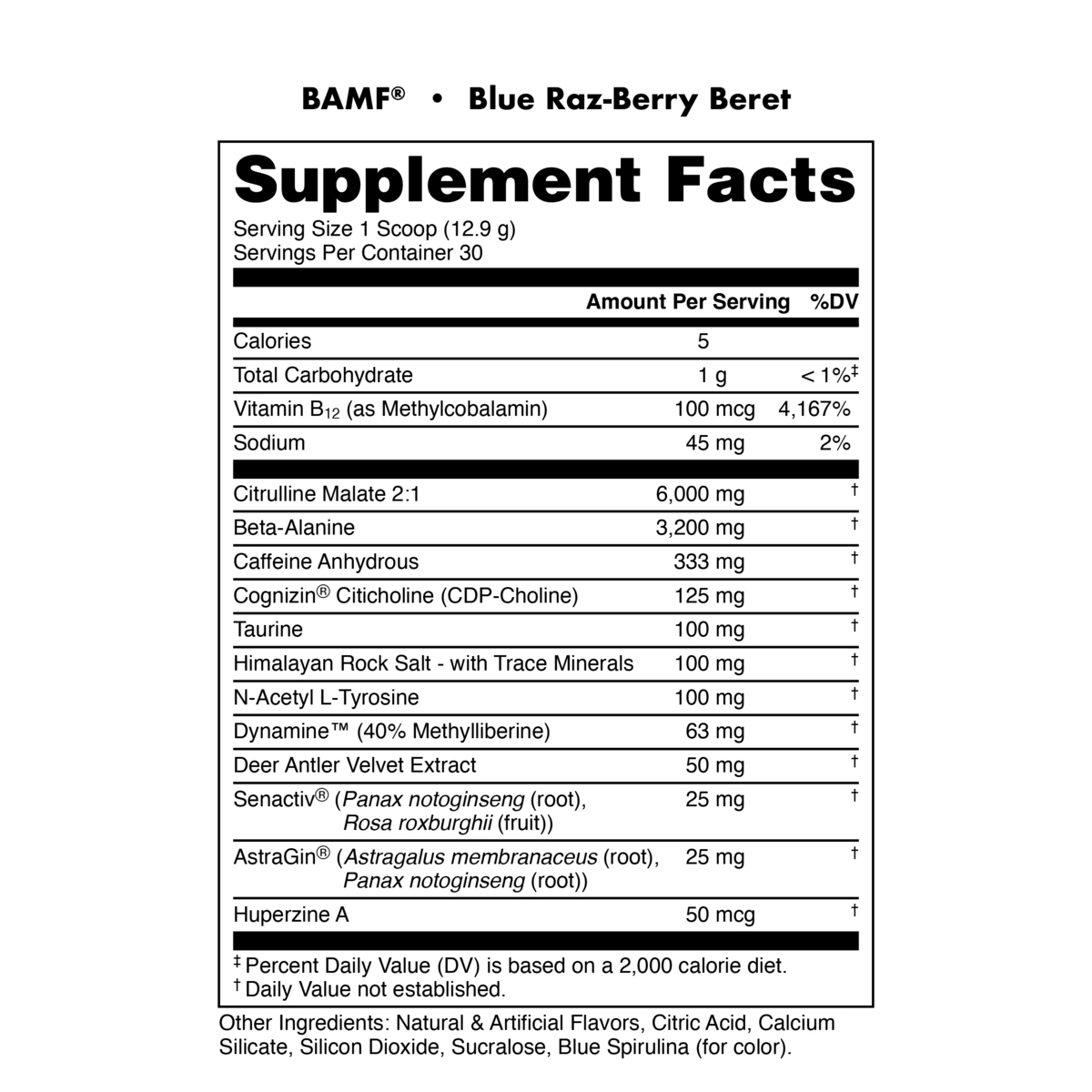 BAMF - High Stimulant Nootropic Pre-Workout
