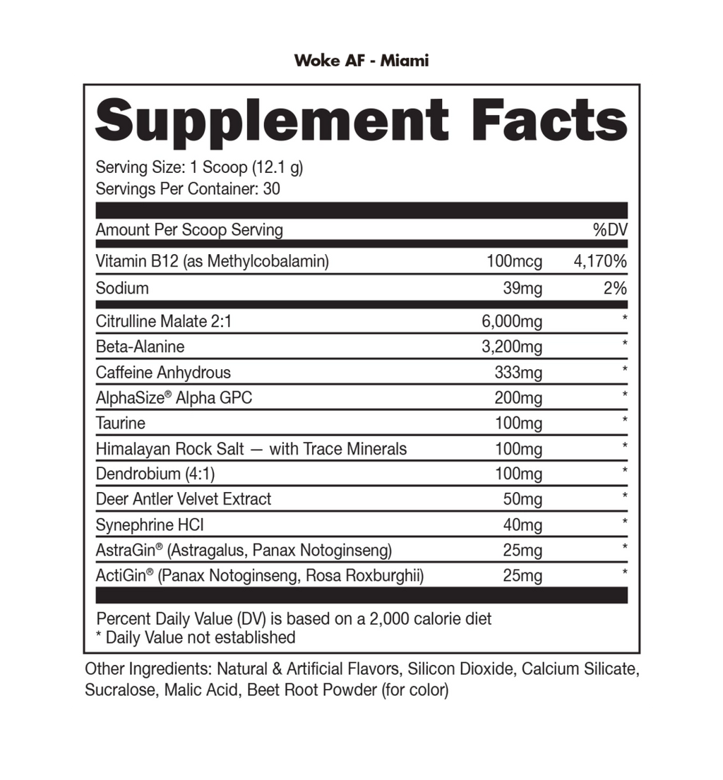 Woke AF - High Stimulant Pre-Workout