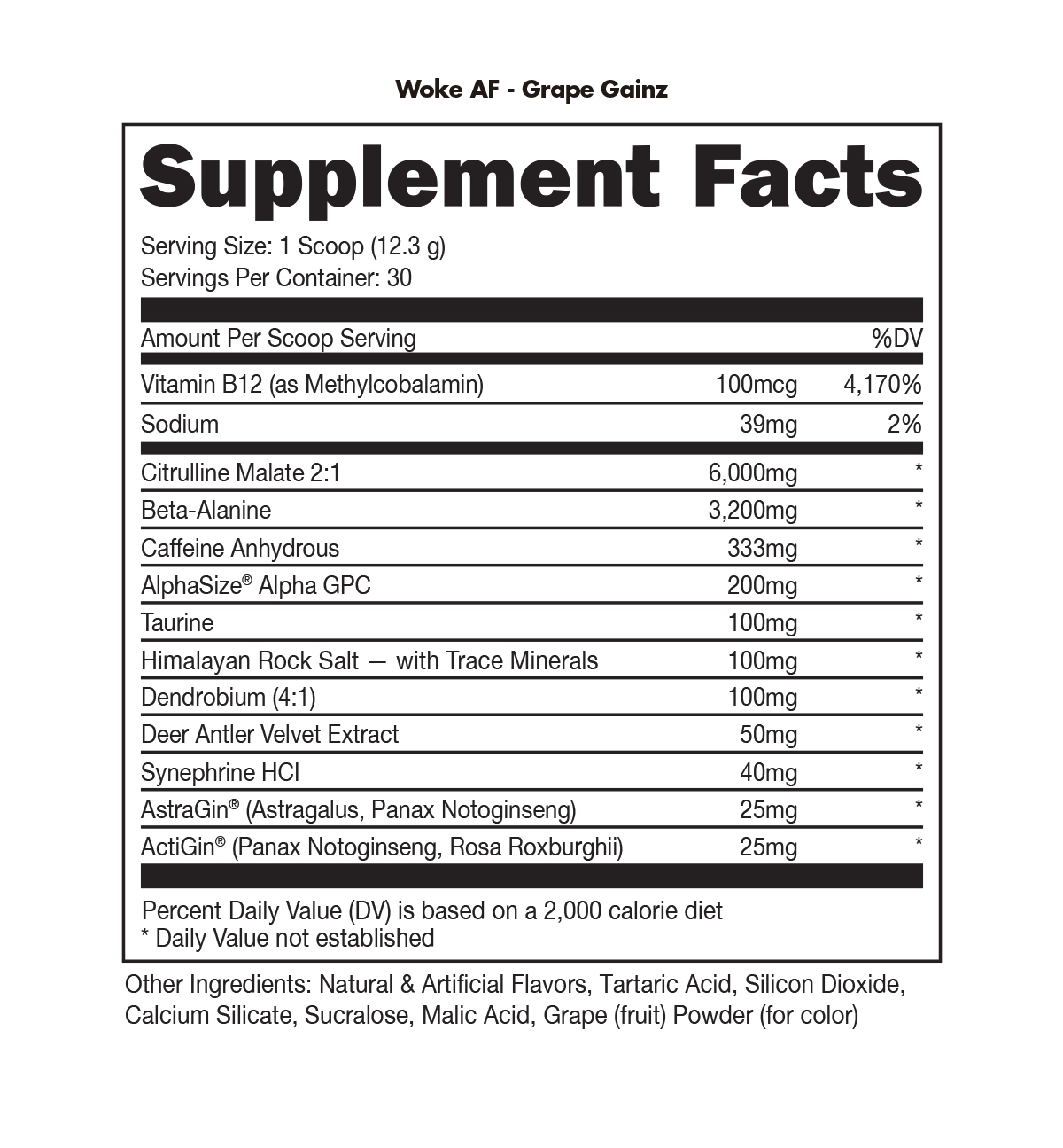 Woke AF - High Stimulant Pre-Workout