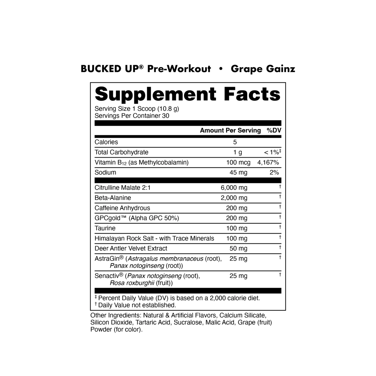 Bucked Up Preworkout