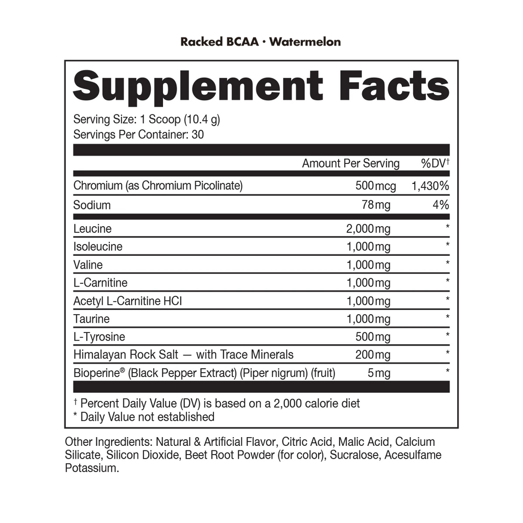 Racked BCAA Suppliment