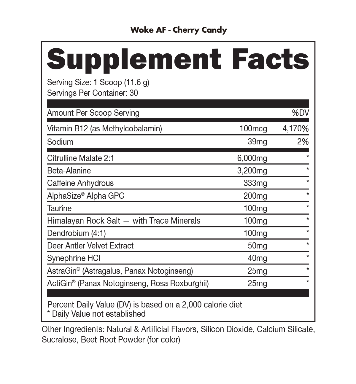 Woke AF - High Stimulant Pre-Workout
