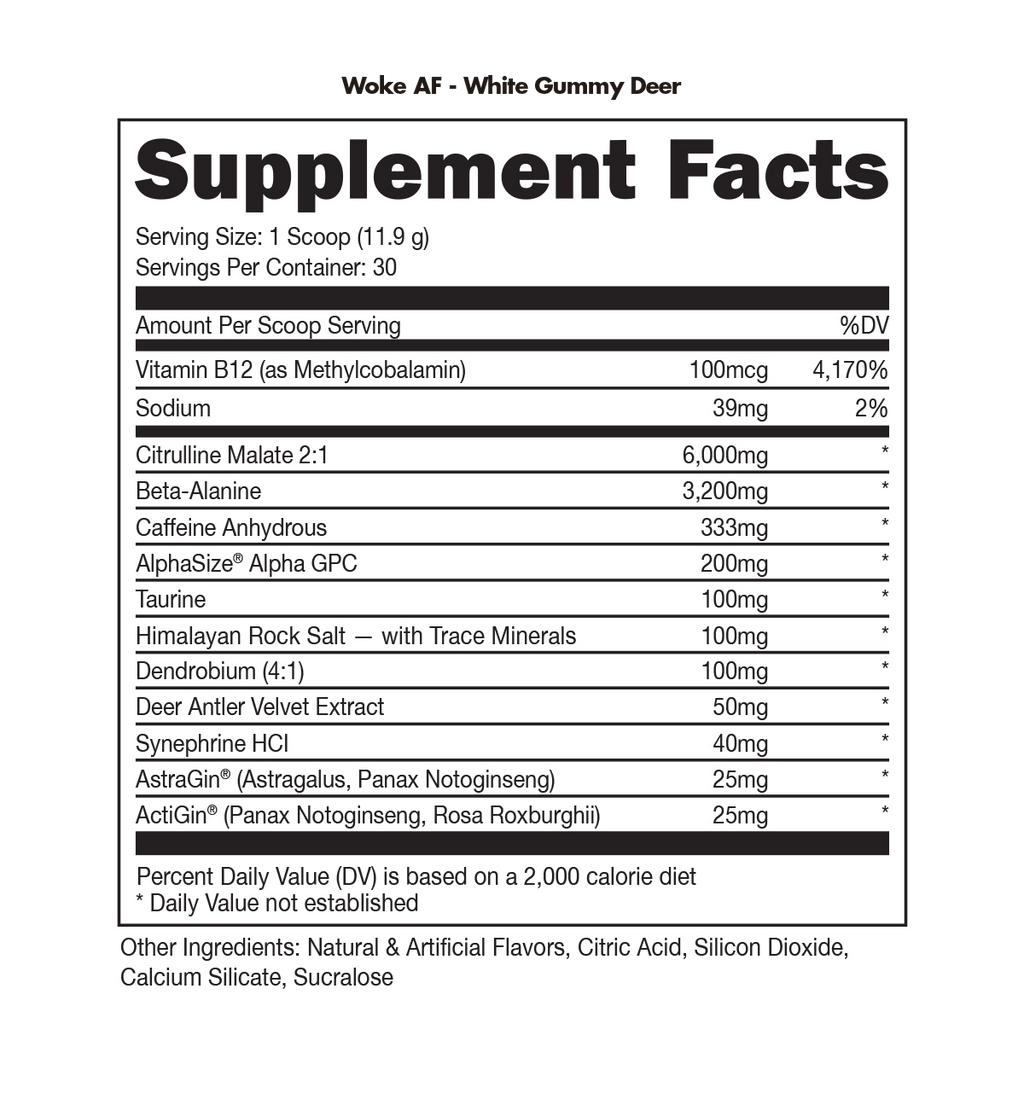 Woke AF - High Stimulant Pre-Workout