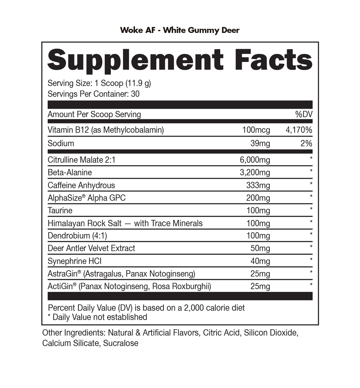 Woke AF - High Stimulant Pre-Workout
