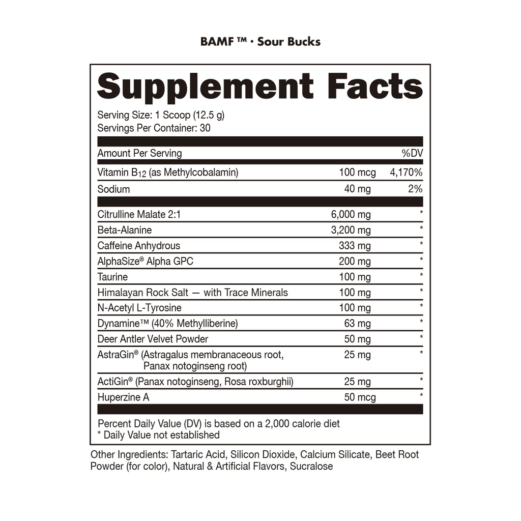 BAMF - High Stimulant Nootropic Pre-Workout