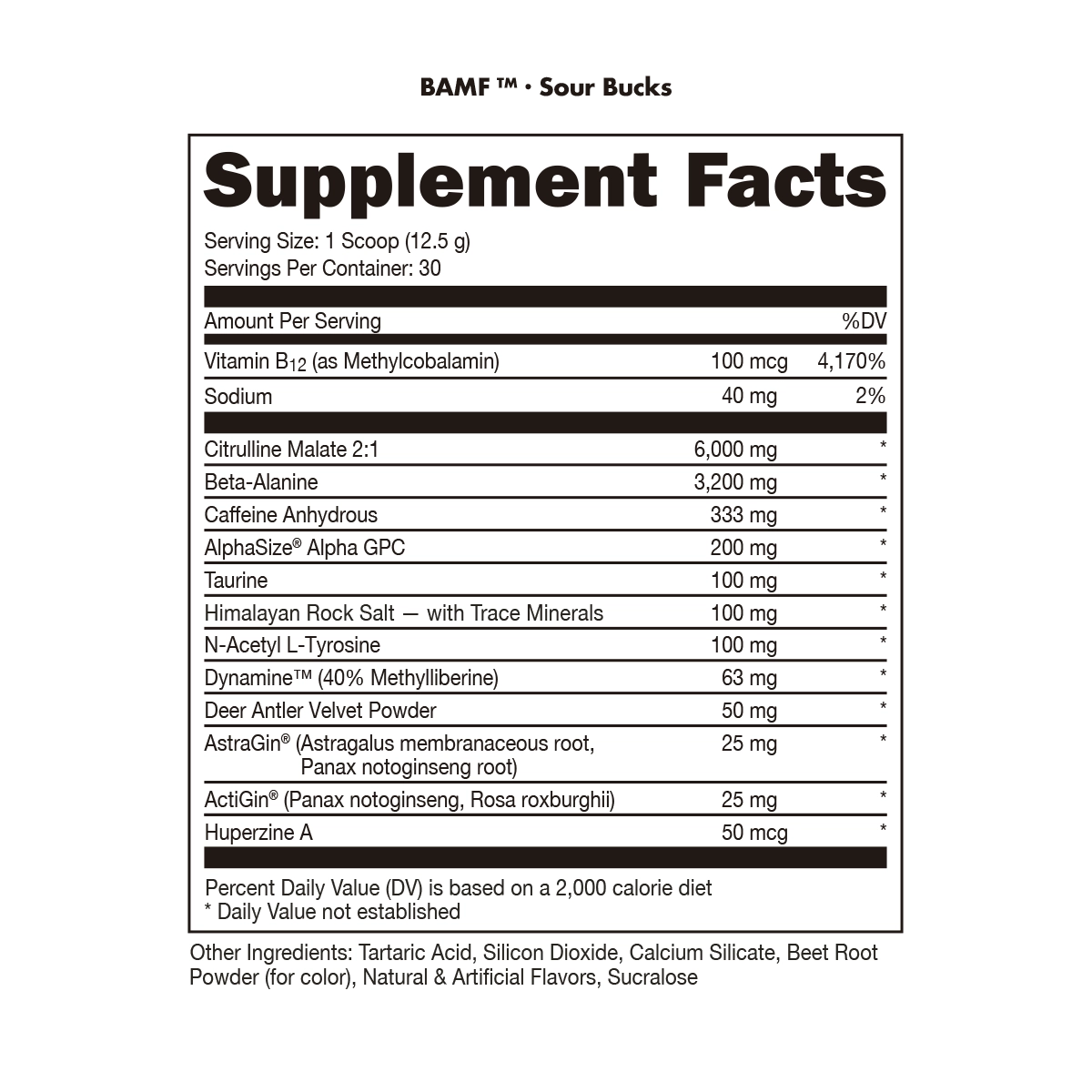 BAMF - High Stimulant Nootropic Pre-Workout