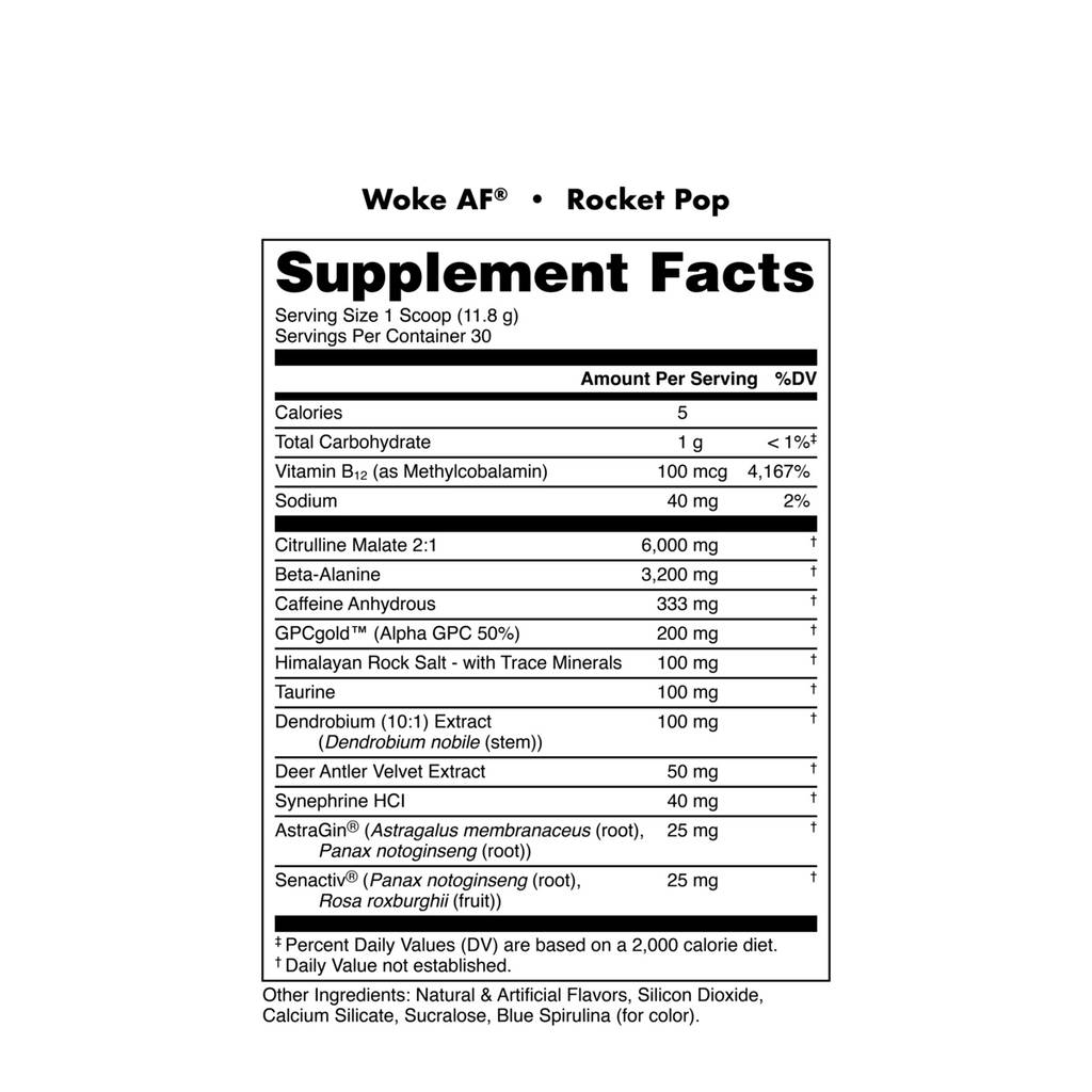 Woke AF - High Stimulant Pre-Workout