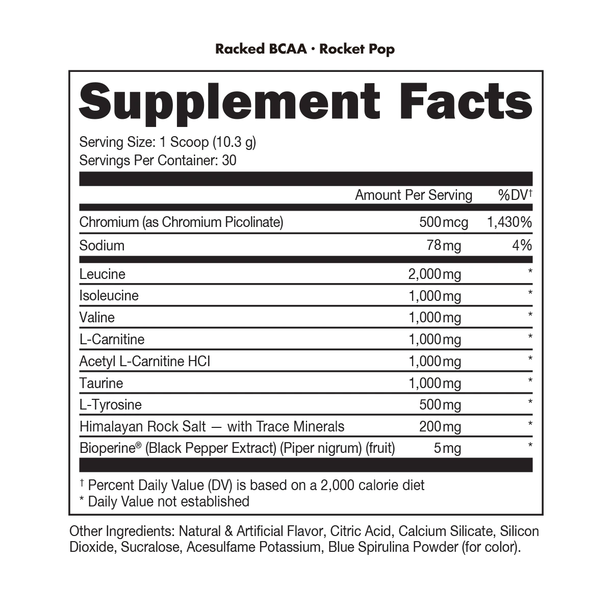 Racked BCAA Suppliment